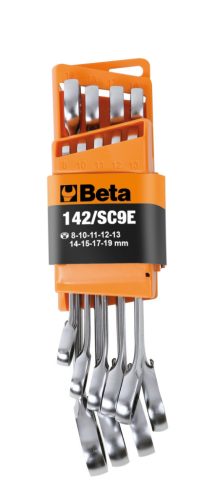 142/SC9I-E Csillag-villáskulcs készlet, 9 darabos, átváltós racsnival, kompakt tartóval - Beta - 001420088