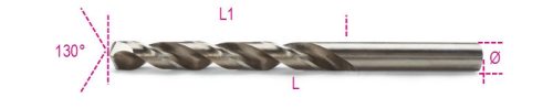 415 7,25 Rövid csigafúró, HSS-CO 8%, köszörült - Beta - 004150115