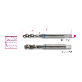   428FC 3 Csavart hornyú gépi menetfúró, HSS - Beta - 004280103