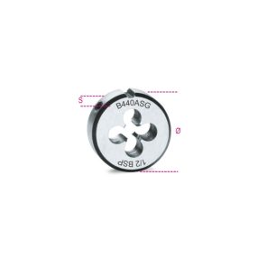   440ASG 1/8 Menetmetsző, hengeres gáz-menet, krómacélból - Beta - 004400255