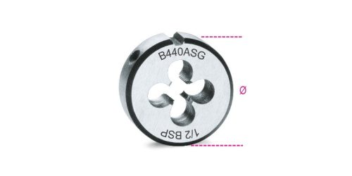 440ASG 1/4 Menetmetsző, hengeres gáz-menet, krómacélból - Beta - 004400256