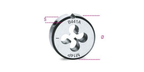 441A 10X0,75 Menetmetsző, metrikus finom menet, krómacélból - Beta - 004410100