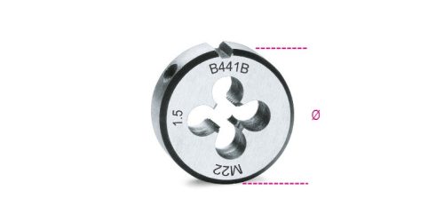 441B 24X200 Menetmetsző, metrikus finom menet, krómacélból - Beta - 004410122