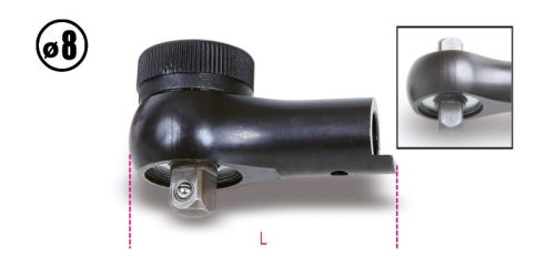 611 Kettős működésű racsni a 604B/5 és a 604B/10 modellhez Külső négyszög: 8 mm - Beta - 006110001