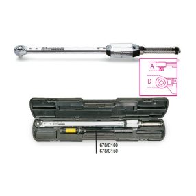   678/C100 kioldó nyomatékkulcs egyszerű racsnival jobb oldali és bal oldali meghúzásokhoz meghúzási pontosság ± 4% fémdobozban - Beta - 006780611