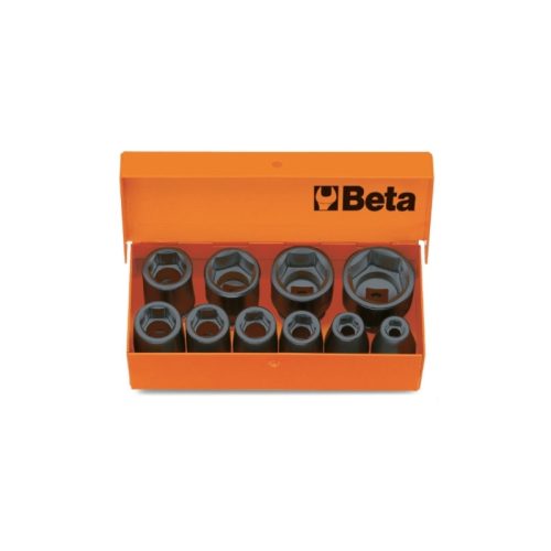710/C10 10 db 3/8"-os gépi Dugókulcs, fémdobozban - Beta - 007100910