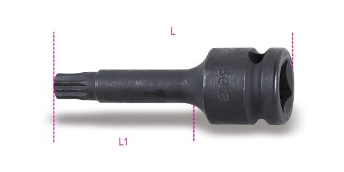 720XZN M16 Gépi dugókulcsok XZN® fejű csavarokhoz, 1/2"-os négyszögletes csatlakozó, foszfátozott - Beta - 007201516
