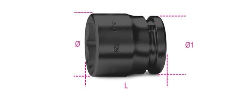 728AS/ 1.1/8 3/4" GÉPI Dugókulcs, FOSZFÁTOZOTT, COLOS KIVITEL - Beta - 007280230