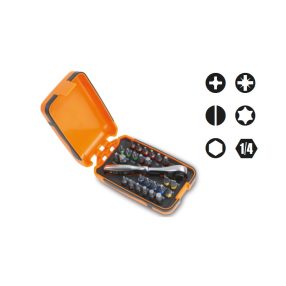   860/C27 25 csavarhúzóbetét, 1 betéttartó és 1 irányváltós racsni, műanyag dobozban - Beta - 008600880