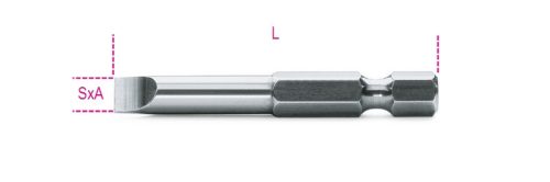 862LP 1,2x8 Hosszú csavarhúzóbetétek hasított fejű csavarhoz - Beta - 008620030