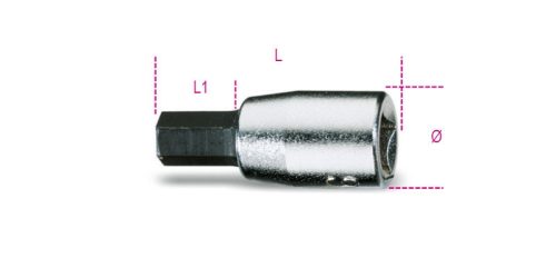 900ME 5 1/4"-os imbusz-Dugókulcs, krómozott, barnított hegy - Beta - 009000505