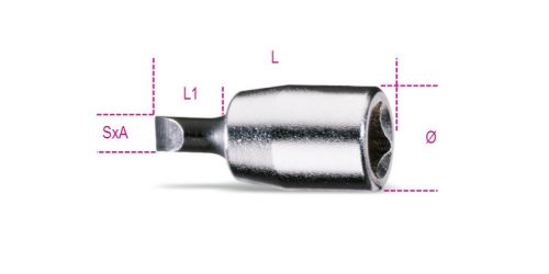 900LP 1X5,5 Csavarhúzó-Dugókulcs hasítottfejű csavarokhoz, krómozott, barnított hegy - Beta - 009000610