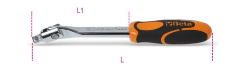900/35A 1/4"-os csuklós hajtószár, krómozott - Beta - 009000840