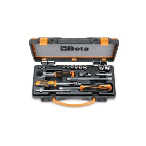   900AS/C10 10 hatlapú Dugókulcs és 7 tartozék fémdobozban - Beta - 009000961