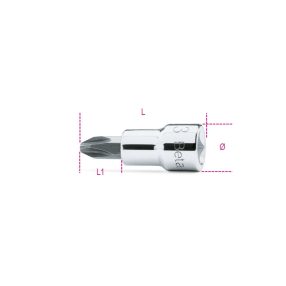   910PH 1 Csavarhúzó-Dugókulcs Phillips®-csavarokhoz, krómozott, barnított fej - Beta - 009100471