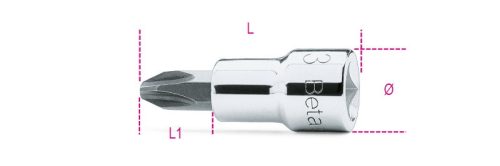 910PH 4 Csavarhúzó-Dugókulcs Phillips®-csavarokhoz, krómozott, barnított fej - Beta - 009100474