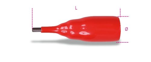 910MQ/PE8 3/8" IMBUSZ DUGÓKULCS, SZIGETELT 8 MM - Beta - 009100608