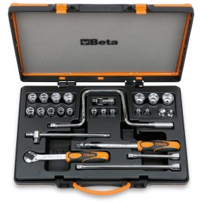   910A/C17 17 hatlapú Dugókulcs és 9 tartozék fémdobozban - Beta - 009100938