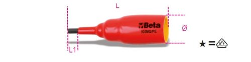 920MQ/PE4 1/2" IMBUSZ-DUGÓKULCS, SZIGETELT, 4 MM - Beta - 009200264