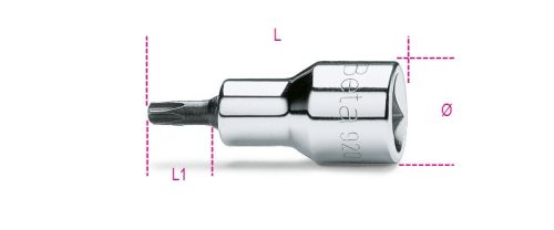 920TX 55 1/2"-osTorx® imbusz-Dugókulcs, krómozott, barnított hegy - Beta - 009200527