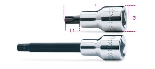 920XZN 4 1/2"-os XZN®-profilú imbusz-Dugókulcs, krómozott, barnított fej - Beta - 009200559