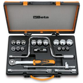   920AS/C15 15 tizenkétszögű Dugókulcs és 6 tartozék fémdobozban - Beta - 009200947