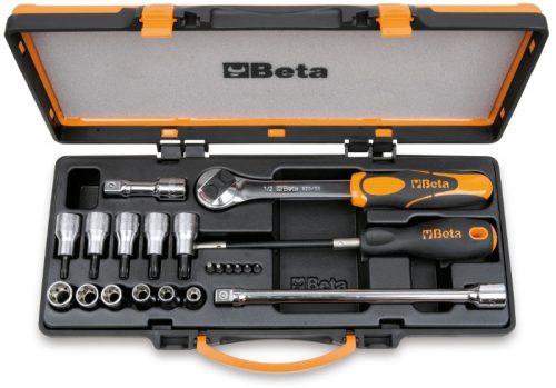 920TX/C17 6 csavarhúzóbetét, 6 Dugókulcs Torx®-csavarokhoz és 4 tartozék fémdobozban - Beta - 009200989