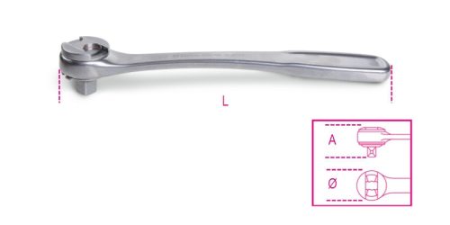 920/55INOX Irányváltós emelő 1/2"-es pozitív szögletes csatlakozóval, rozsdamentes acélból - Beta - 009203882