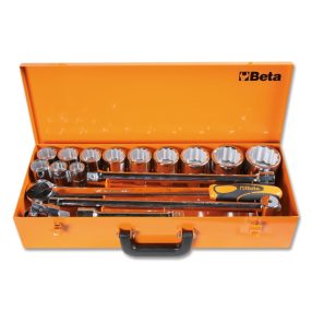   928B/C12 12 tizenkétlapú Dugókulcs és 4 tartozék, fémdobozban - Beta - 009280957