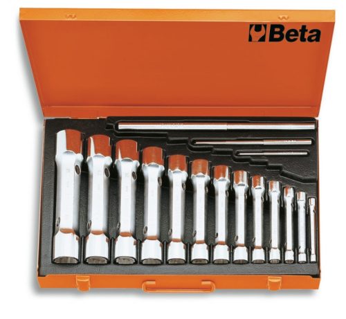 930/C13 13 részes erősített tizenkétszögű csőkulcs szerszám készlet kofferban - Beta - 009300098