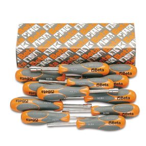   942Bx/S12 12 részes dugókulcs-csavarhúzó szerszám készlet bi-materiál nyéllel - Beta - 009420030