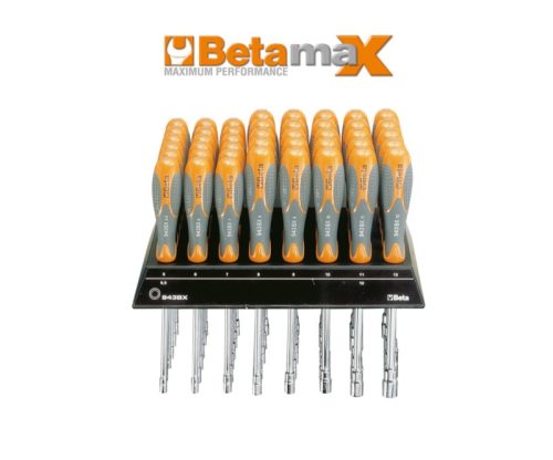 943BX/DG Fali állvány 43 hatlapú dugókulcs-csavarhúzóval, hosszított kivitel - Beta - 009430701