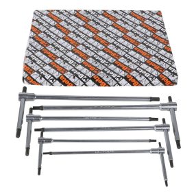 951/S6 6 darabos T szárú egyszerű, 3 külső végű hatlapfejű kulcs készlet - Beta - 009510687   951/S6 6 darabos T szárú egyszerű, 3 külső végű hatlapfejű kulcs készlet - Beta - 009510687