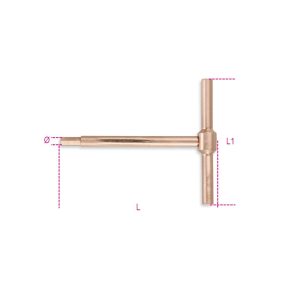   951BA/4 T-SZÁRÚ IMBUSZKULCS, SZIKRAMENTES 4 MM - Beta - 009510904