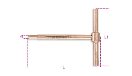 951BA/6 T-SZÁRÚ IMBUSZKULCS, SZIKRAMENTES 6 MM - Beta - 009510906