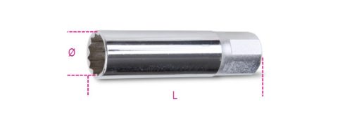 956F 14 Dugókulcs 3/8" négyszögű belső csatlakozóval gyújtógyertyákhoz - Beta - 009560114