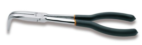 1009L/C Extra hosszú 90°-os hajlított, félkerekcsőrű műszerészfogó, különleges munkákhoz PVC-bevonattal - Beta - 010090010