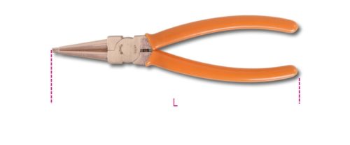 1032BA 200 szikramentes fogó egyenes csőrrel rugalmas biztosító gyűrűkhöz, furatokhoz PVC bevonatú nyéllel - Beta - 010320820