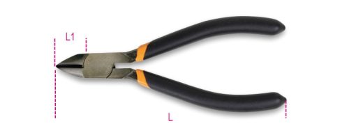 1081 Csípőfogó félkör vágóéllel, 2 rétegű csúszásmentes PVC burkolattal - Beta - 010810130