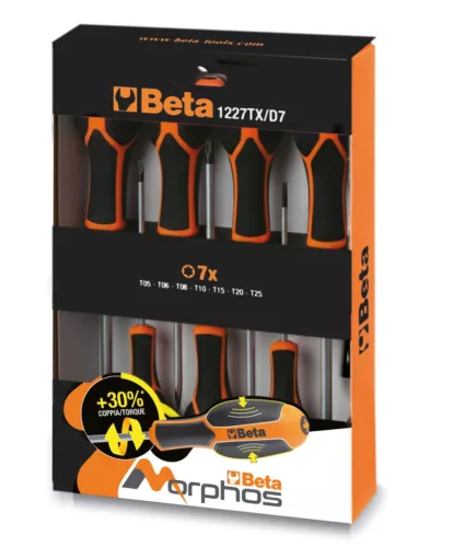 1227TX/D7 T5-T25 Morphos Torx® csavarhúzó készlet 7 részes - Beta - 012270207