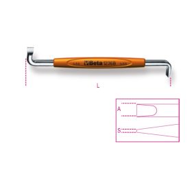 1236B 0,8x4 Sarokcsavarhúzó hasítottfejű csavarokhoz - Beta - 012360201   1236B 0,8x4 Sarokcsavarhúzó hasítottfejű csavarokhoz - Beta - 012360201