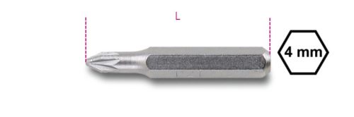 1256PZ 000 4 mm betét Pozidriv® - Supradriv® illesztésű csavarokhoz - Beta - 012560061