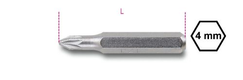 1256PZ 0 4 mm betét Pozidriv® - Supradriv® illesztésű csavarokhoz - Beta - 012560063
