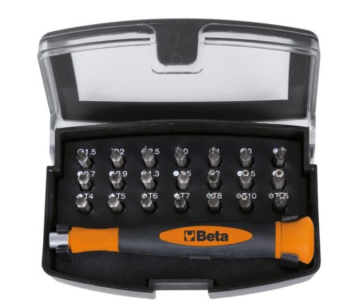 BW 1256/C21-1 Worker 21 darabos csavarhúzó készlet mágneses betéttartóval, zsebben hordható tokban - Beta - 012566122