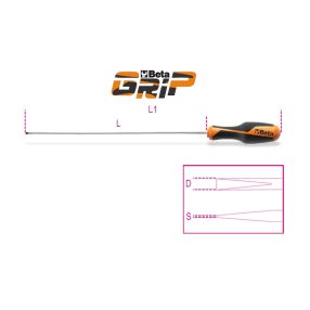 1264L 6,5x400 Csavarhúzó hernyócsavarokhoz, hosszú penge - Beta - 012640218   1264L 6,5x400 Csavarhúzó hernyócsavarokhoz, hosszú penge - Beta - 012640218