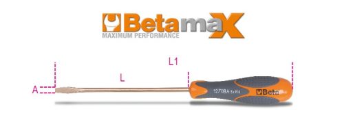 1270BA 5X150 Csavarhúzó hasítottfejű csavarokhoz, szikramentes - Beta - 012700805