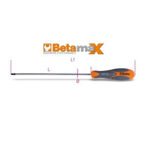 1297Tx-L/20 Imbusz csavarhúzó Torx® csavarokhoz, hosszú krómozott, fekete fej - Beta - 012970120   1297Tx-L/20 Imbusz csavarhúzó Torx® csavarokhoz, hosszú krómozott, fekete fej - Beta - 012970120