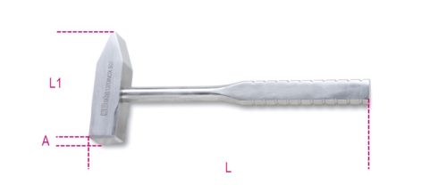 1370INOX Német típusú kalapács szerelőknek, rozsdamentes acélból - Beta - 013700375
