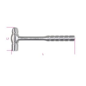   1377INOX/340 Gömbvégű és kerekfejű kalapács, kazánkovácsok és bádogosok számára, rozsdamentes acél - Beta - 013770634