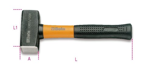 1380T 1250 Ráverőkalapács, műanyag nyéllel - Beta - 013800312